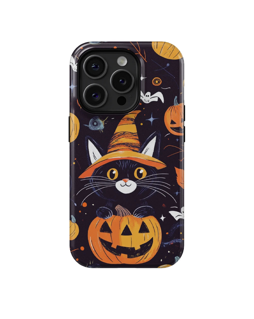 Black Cat Wizard: Halloween Phone Case