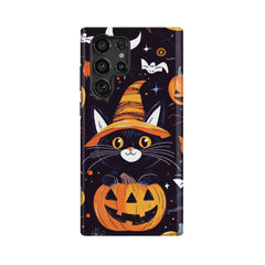 Black Cat Wizard: Halloween Phone Case